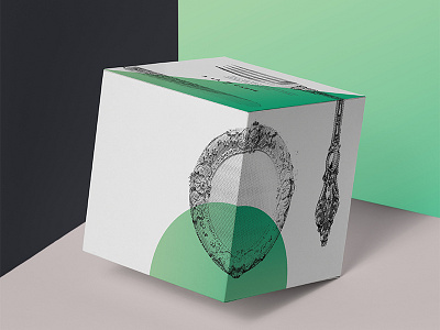 A la Carte 📦 box branding chevron fork gotham gradient halftone knife logo packaging wordmark