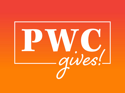 PWC Gives Branding branding design giving giving day graphic design identity logo logo design type type logo web design
