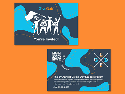 Giving Day Leaders Forum Postcard branding design event design graphic design identity illustration invite design postcard postcard design