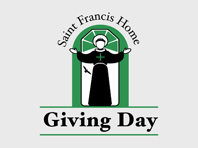 Saint Francis Home Giving Day Logo branding event design giving day graphic design identity illustration logo logo design religious logo saint francis vector