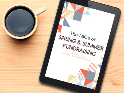 The ABC's of Spring & Summer Fundraising book design ebook fundraising graphic design guide nonprofit page layout volunteering