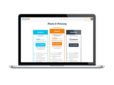 GiveGab Pricing Page 