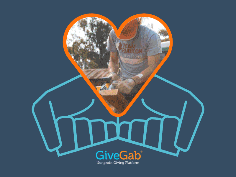 GiveGab Heart Gif branding gif giving marketing nonprofits photoshop social media volunteering