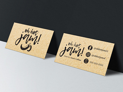 Oh Hot Jam! Business Card Design branding business card graphic design identity jam logo