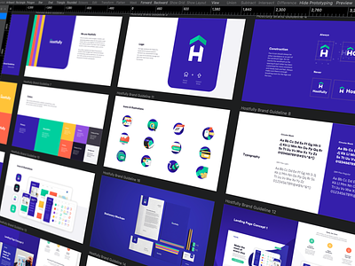 Hostfully Brand Guidebook app design branding design icon illustration isometric logo sketch startup typography ui ux web website