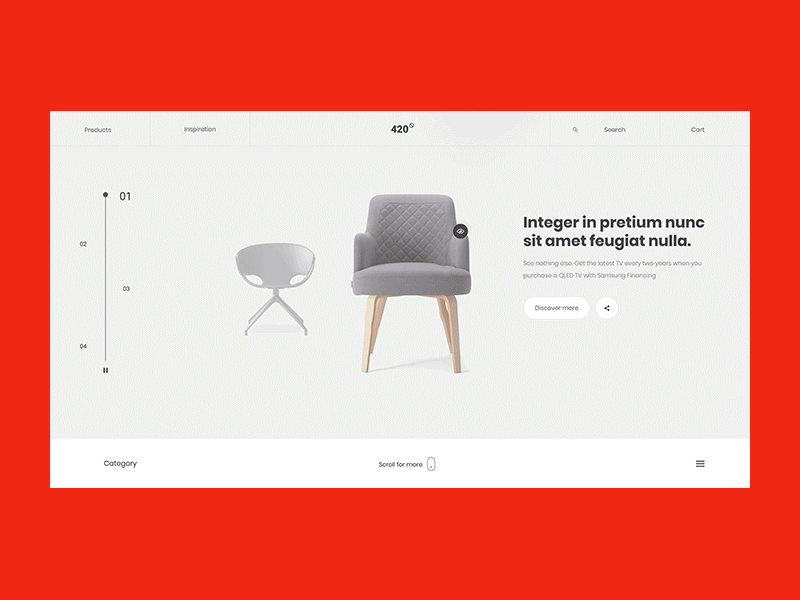 420 animation blue chair design furniture ui ux web yellow