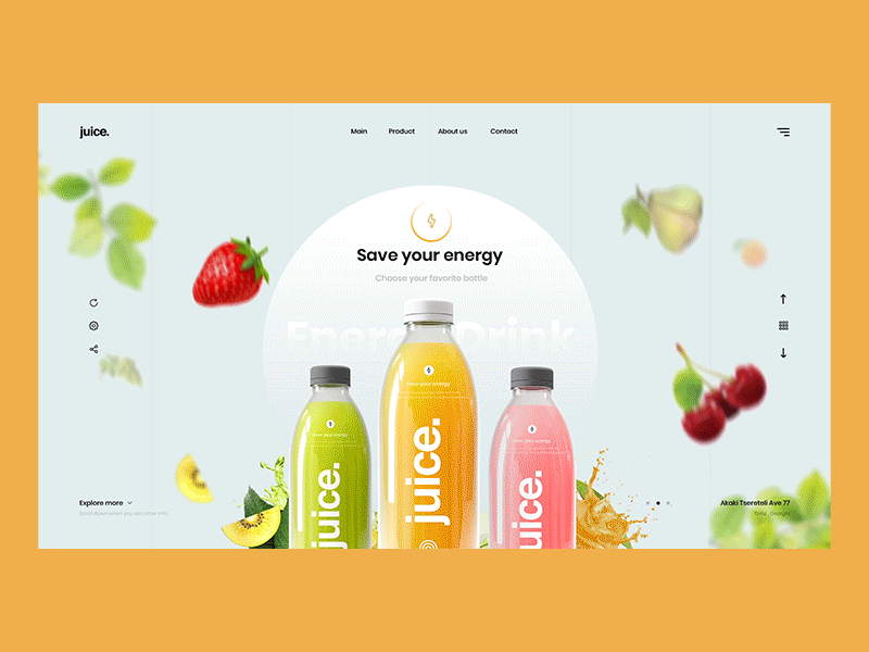 Juice branding design energy energy drink fruit juice logo typography ui ux web