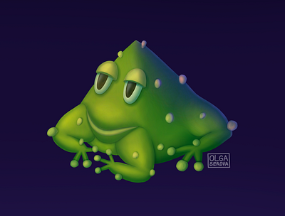 Frog pyramid 2d art casual style character design digital art gamedev illustration photoshop
