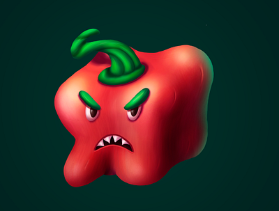 Angry pepper angry art character character design design digital art digital artist gameart gamedev illustration pepper photoshop