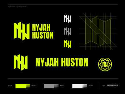 Nyjah Huston - logo design exercise brand branding design designer logo nyjah huston professional professional skateboarder skate branding skate logo skateboard skateboard brand skateboarder