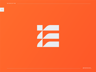 36 days of type: E 36daysoftype design designer e logo graphic letter e logo logo mark