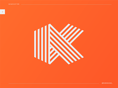 36 days of type: Letter K brand branding design designer identity k letter logo logodesigner mark