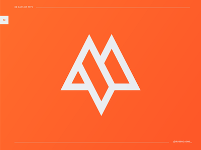 36 days of type: Letter M brand branding design designer identity illustrator letter m letter m logo logo logodesigner mark