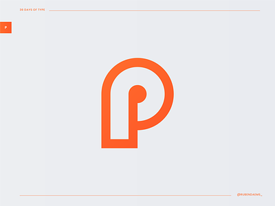 36 days of type: Letter P brand branding design designer designing identity letter mark letter mark logos logo logodesigner mark minimal p logo