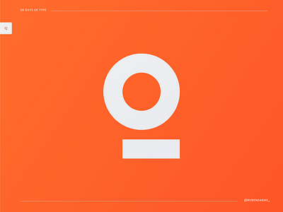 36 days of type: Letter Q brand branding color concept design designer identity letter q logo logodesigner mark minimal minimalistic