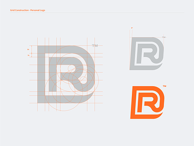 Grid Construction - Personal Logo brand branding design designer designing graphic identity identity design logo mark personal