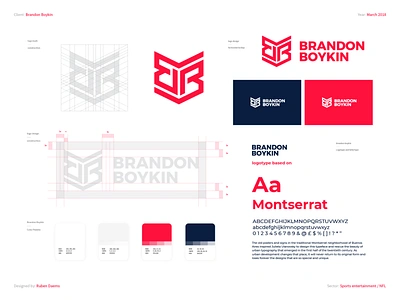 Brandon Boykin - Brand Identity brand branding design designer designing identity logo logodesigner mark national football league nflplayer public speaking