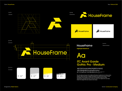 HouseFrame - Brand Identity brand branding builders color construction design designer energyefficient houseframe identity logo logodesigner timberframe woodworking