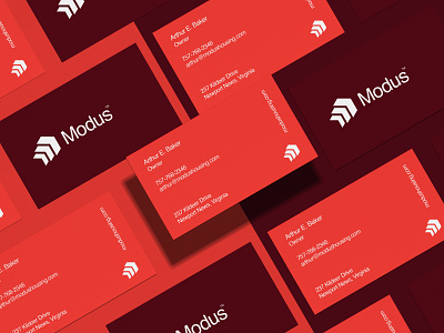 Business card design for Modus (M logomark)