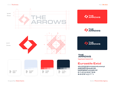 Logo design for 'The Arrows' arrow logo arrows brand brand identity branding design designer identity logo logo design logomark mark the arrows visual identity