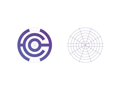 C Circle Logo Design/Grid branding design ge identity logo logodesigner minimal minimalist monogram symbol