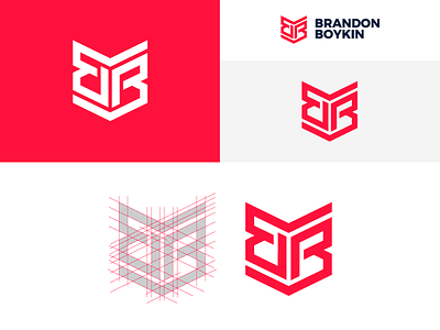 Logo Design For Brandon Boykin brand branding color design designer graphic grid identity illustrator logo