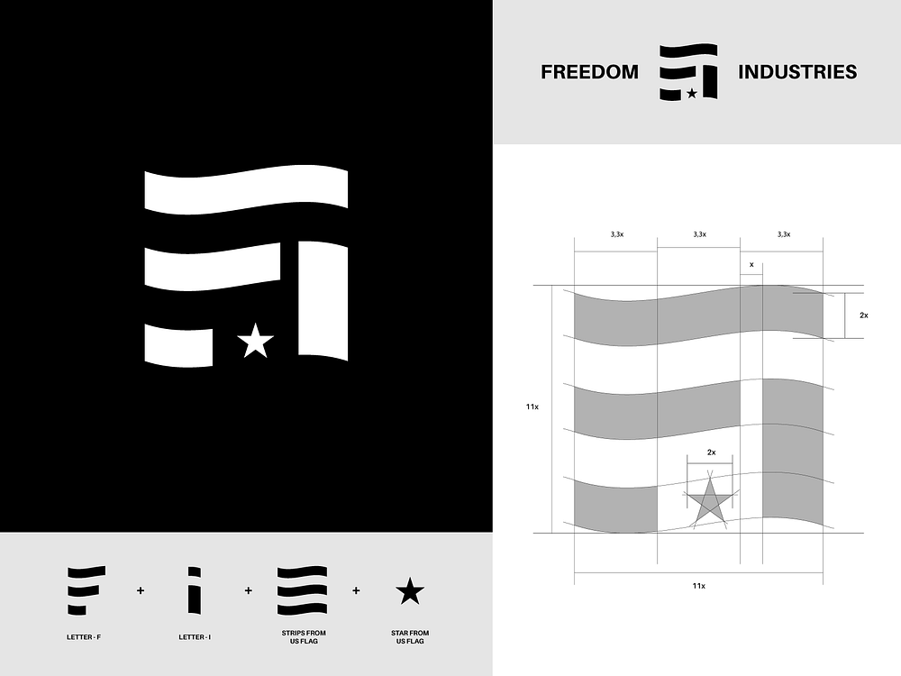 Logo design Freedom Industries v1 by Ruben Daems on Dribbble