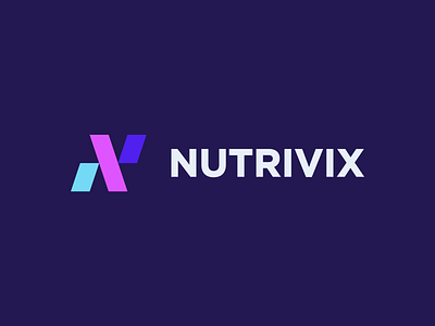 Nutrivix logo design | Sports nutrition company brand branding design designer illustrator letter n logo logodesigner mark n logo sports logo sportswear