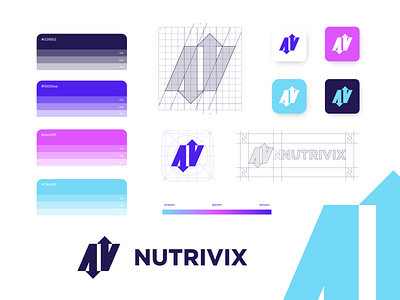 Nutrivix brand identity 2.0 | Sports nutrition company brand color design designer fitness fitness logo fitness wear gym identity logo nutrition sports sports nutrition whey