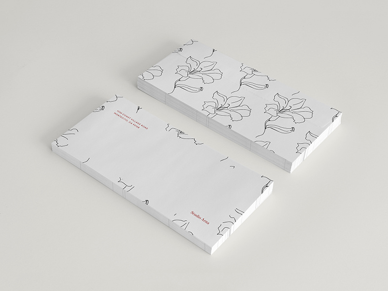 Floral Envelope print design stationery system pattern design