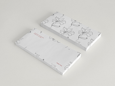 Floral Envelope pattern design print design stationery system