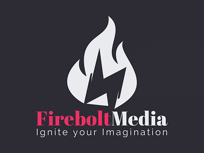 Firebolt Media Co. branding design firebolt flat icon illustration lettering logo logo design media minimal type