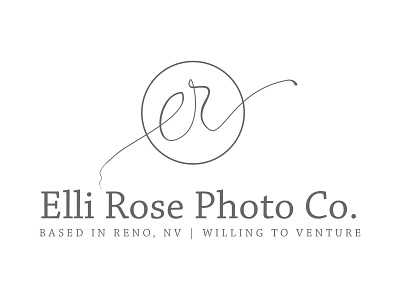 Elli Rose Photo Co. Logo brand branding design firebolt flat icon logo logo design logodesign media minimal photo photographer photos pro type typography