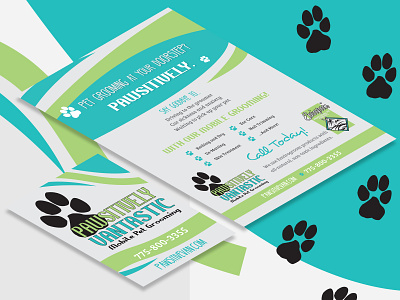 Pawsitively Vantastic Flyer brand branding design firebolt flat flier flyer logo logo design media minimal pawsitively vantastic