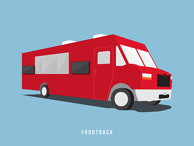 Food Truck - Ingram Micro Marketing blue food truck foodtruck illustration red transportation van