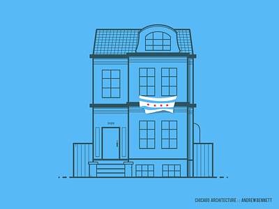 Chicago Architecture architecture chicago house illustration line minimal simple