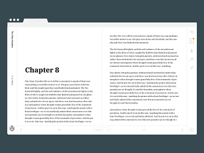 Minimal Book UI - Exploration book clean interface layout light typography ui white