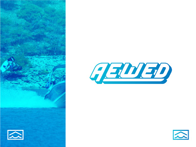 AEWED LOGO brand design identity logo wakeboard