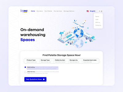 Logistics Landing Page Design