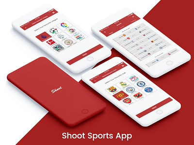 Shoot Sports App app football ios minimal shoot ui