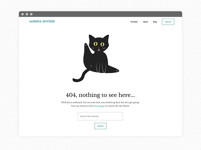 Surprised Kitty 404 Page 404 error page 404 page cat illustration web design