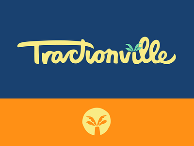 Tractionville Logo beach branding logo margaritaville podcast tropical