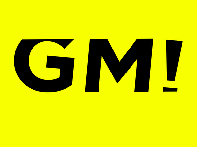 GM! gm gotham yellow