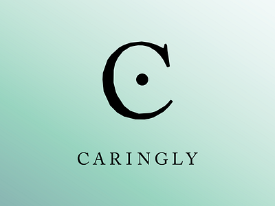 Caringly logo c caringly caslon gradient green logo