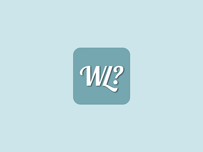Icon for the Welk Lidwoord app app blue icon wl