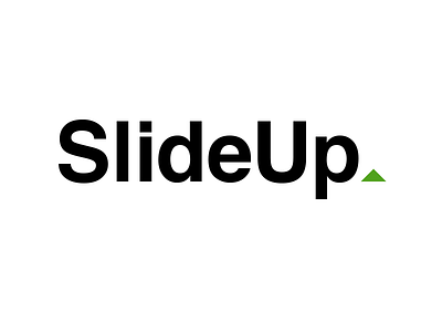 SlideUp logo blakc green helvetica logo typography