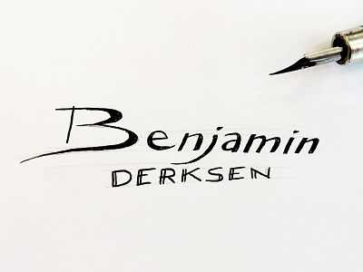Lettering @BenjaminDerksen analog ink lettering paper