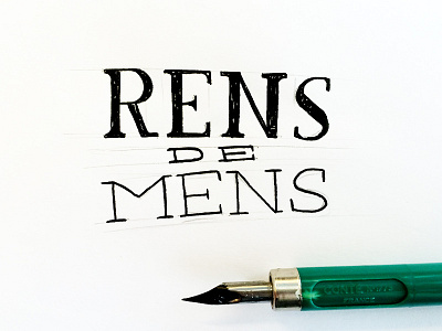 Lettering @rensdemens analog ink lettering paper