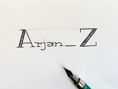 Lettering @Arjan_Z analog ink lettering paper