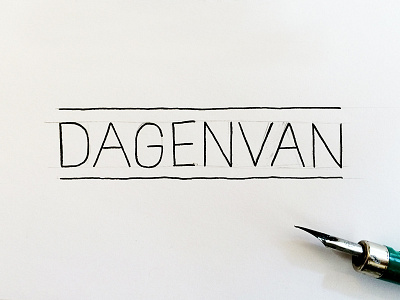 Lettering @dagenvan analog ink lettering paper